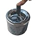 Coralpearl Smokeless Metal Tin Push Down Ashtray for Cigarettes Cigars With Spinning Tray Lid Covered Portable Ash Tray Bucket for Home Tabletop,Patio,Sand,Car,Auto,Outdoors,Indoors (America)