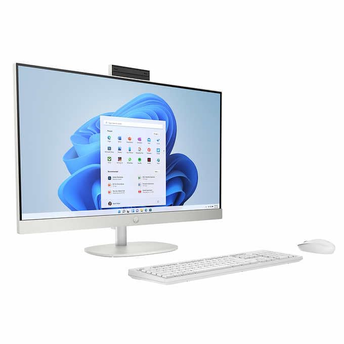 Image of HP 27 inch All-in-One Desktop PC, FHD (1920 x 1080) Touchscreen Display, 13th Generation Intel Core i7-1355U, 32 GB RAM, 1TB SSD, Intel Iris Xe Graphics, Windows 11 Pro