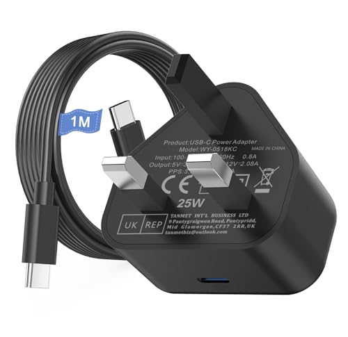Samsung Fast Charger USB C to Type C Charging Cable and Plug Charge with USBC Phone Lead 1M for Galaxy S26 S25 Ultra S24 S23 S22 S21 S20 A36 A56 A55 A54 A53 A35 A34 A33 A32 A05 A06 A16 A17 A25 A26 A27