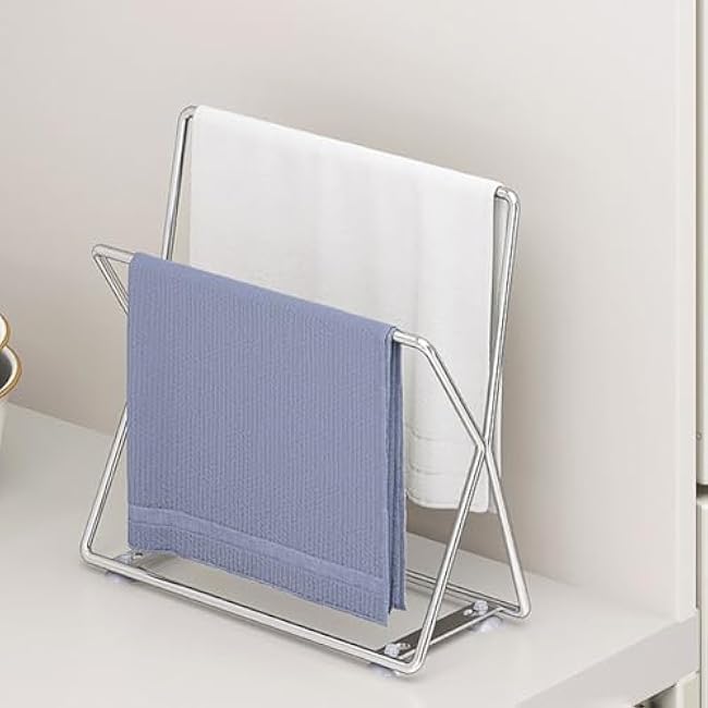 SUS304 Stainless Steel Dish Cloth Rail for Kitchen, Kitchen Towel Holder, Swedish Dishcloth Holder, Dish rag Hanger, Dish Towel Holder for All Types of Sinks and Smooth Surfaces