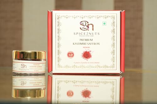 Image of SPICE2NUTS Premium Kashmiri Saffron, Pure Grade A, Glass Jar (2 Gram)