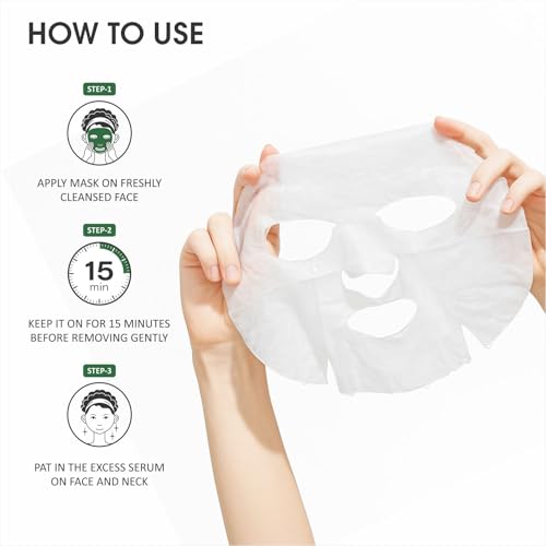 Image of 1% Salicylic Acid Sheet Mask for Reducing Acne, Enlarged Pores & Fine Lines with Zinc PCA, Witch Hazel & Hyaluronic Acid | Face Mask for Clear, Smooth & Refined Skin (Pack of 1, 25ml)