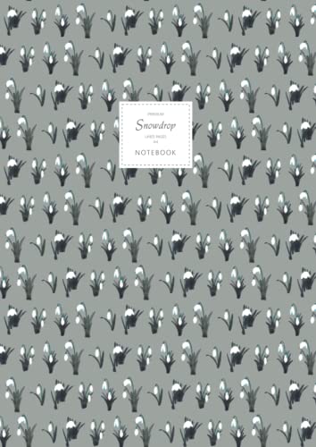 Snowdrop Notebook - Lined Pages - A4 - Premium: (Grey Edition) Fun notebook 192 lined pages (A4 / 8.27x11.69 inches / 21x29.7cm)