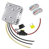 LeMotech DC 48v to 12v Converter 20A 240W Step Down Converter Voltage Reducer IP68 Waterproof Transformer for Golf Cart Truck Boat Vehicle