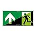 Produktbild Fluchtwegschild 300x150mm - lang nachleuchtend - Folienschild selbstklebend - gem. ASR 1.3, DIN ISO 7010 (E001+Pfeil oben)