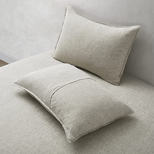 Atlinia 100% Linen Pillowcases Set Of 2, King Size 20'' X 36'' Pillow Case, Linen Pillow Sham thumb #2