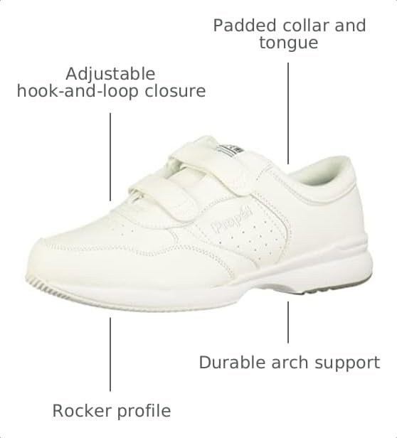 Image of Propet Mens LifeWalker Strap Slip On Walking Walking Sneakers Shoes - Off White