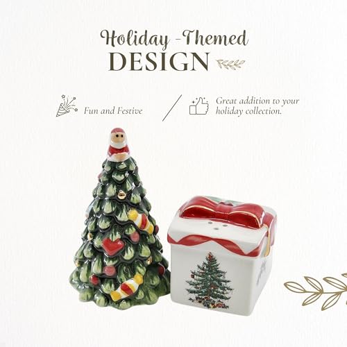 Spodechristmastreetreeandgiftasaltandpeppershakerset2pieceholidaykitchentabledecorfestivehomeaccentchristmasgiftstockingstufferforcollectorsholidayenthusiasts  Urban Country Home Decor Spode christmas tree tree and gifta salt and pepper shaker set 2 piece holiday kitchen table decor festive home accent christmas giftstocking stuffer for collectors holiday enthusiasts  urban country home decor