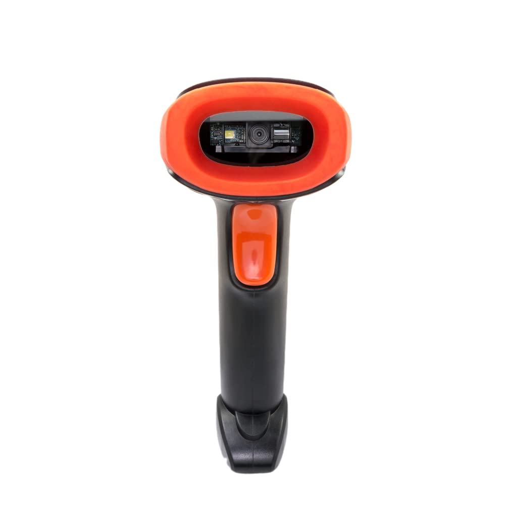 Yanzeo Escáner de código de Barras Inalámbrico 2.4G USB Portable DM QR Código POS Láser Lector de código de Barras 2D para Oficina, Libros, almacén, Tienda
