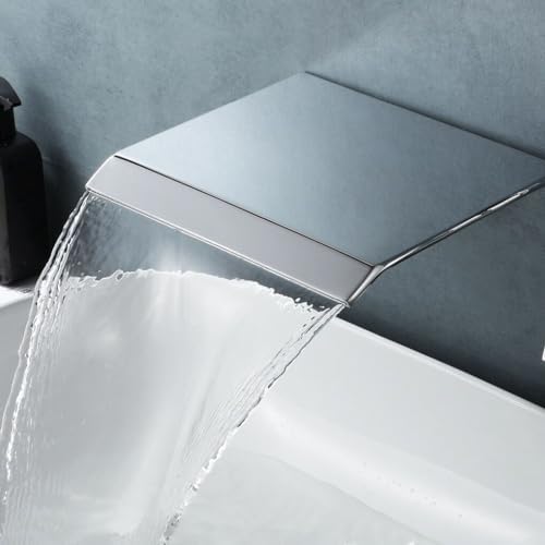 Herdely Waterfall Tub Faucet Wall Mount Bath Bathtub Faucet Spout