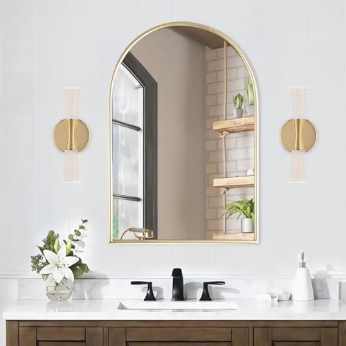 Image of JoollySun Crystal Sconces Wall Lighting with Dimmable 3-Color (3000K-6000K) LED for Bathroom Hallway Bedroom