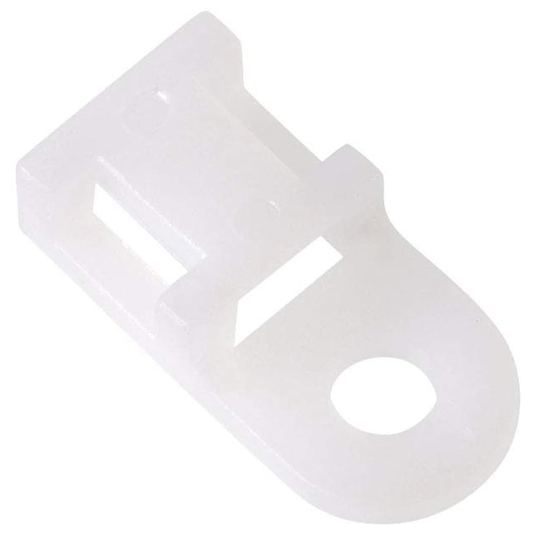 TOP-VIGOR 100Pcs Nylon Cable Tie Mount Base, 19.6mmx9.5mmx5mm Saddle Type Mount Wire Holder, Cable Zip Ties, Adjustable Cable Tie Holder with Screws and Ties for Wire and Cable Tidy, White