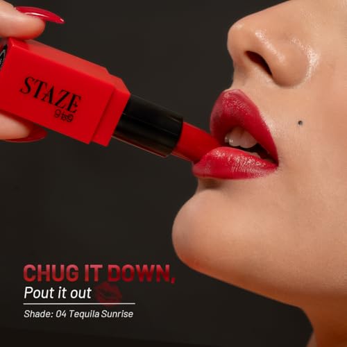 Image of Staze9to9 Cupid's Essentials Gift Box (All Eyes On You Tubing Mascara + Cheek Me Out Multipurpose Blush Stick 03 Spank + Creme De La Matte Lipstick 04 Tequila Sunrise)