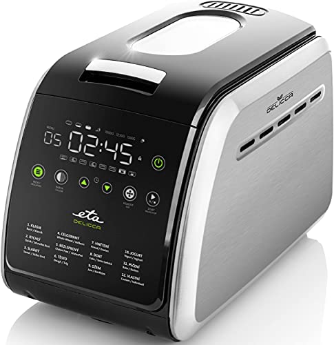 ETA Brotbackautomat Delicca 2 mit 12 Voreingestellte Programme zur Zubereitung von Brot, Buchteln, Joghurt oder…
