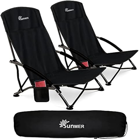 SUNMER Set of 2 Folding Beach Chairs Cover