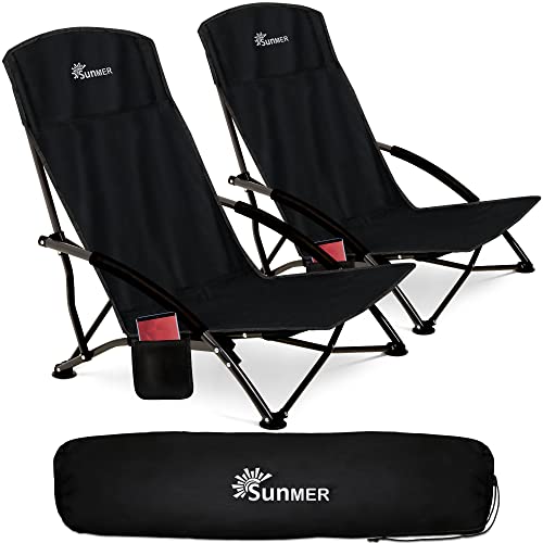 SUNMER Folding Beach Chair Set