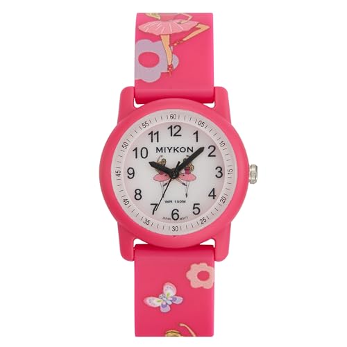 Image of Miykon Kids Watches for Boys and Girls - Educational Time-Telling Gift for Kids Aged 3-15, Toddlers, Preschoolers, and School-Aged Children - Easy to Read Analog Watch, Soft Resin Band, Japanese Quartz, 100M Water Resistant