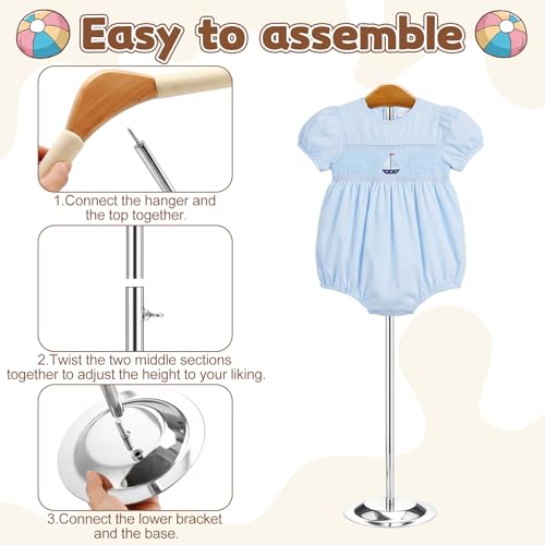 1 Pcs Baby Clothes Display Stand Adjustable Baby Shower Clothes Stand Rack by Sliner - Used condition - Image 4
