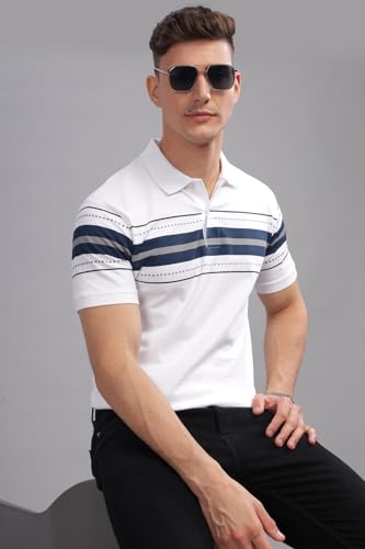 Image of ADRO Regular Fit Polo T-Shirt for Men| Printed Polo T-Shirt | Cotton Polo T Shirt