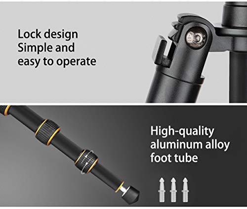 LLluckyHW Aluminiumlegierung Stativ und Stativtasche und 360° Panorama Kugelkopf für Spiegelreflexkamera DSLR-Tripod mit… – Bild 4