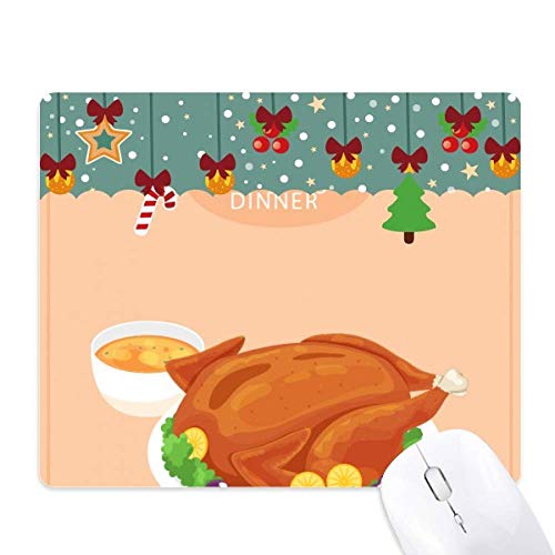 Tapis de souris dinde Thanksgiving antidérapant en caoutchouc pour le jeu