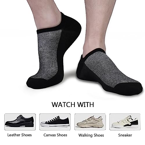 Tphon Mens No Show Socks, 8 Pairs Non Slip Ankle Socks for Men Low Cut Athletic Liner Sock for Loafer Flats Sneakers4