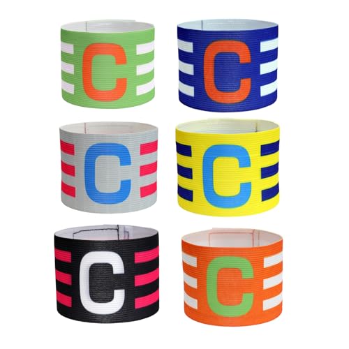 調節可能なキャプテン腕章サッカーアームバンドサッカー大人用ユースマルチカラーサッカーサッカーキャプテン