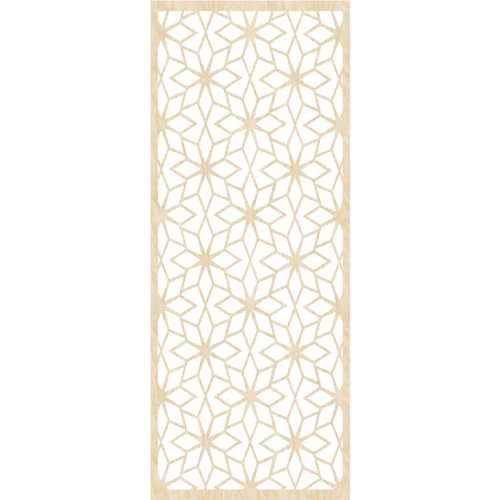 Image of 19 3 /8 inchW x 49 3 /8 inchH x 1 /4 inchT Lake Decorative Fretwork Wood Wall Panels, Birch