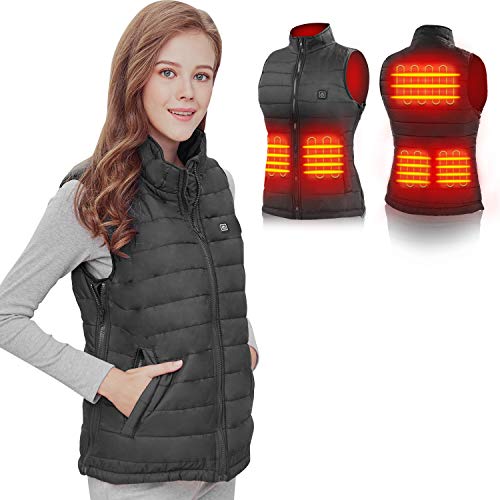 PETREL Heated Vest for Women Electric Lightweight Heated Jacket Rechargeable Heating Vest for Fishing Hunting Hiking Skiing Camping(Battery Not Included)