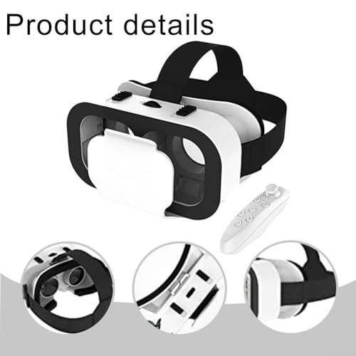 Virtual Reality Headset, For IPhone For Android Smartphones 4.7-6.5" Adjustable Lenses Immersive 3D VR Glasses Lightweight ABS - Image 3