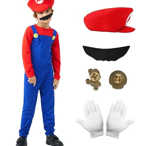Disfraz de Super Bros para Niños y Adultos - Traje Clásico para Carnaval y Halloween