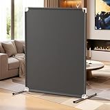 Room Divider for Privacy Protection - Single Panel Privacy Screen for Room Separation, 75.6' x 60' Portable Room Partition for Bedroom Office Dorm, Freestanding Divider Easy to Install ，Grey