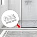 Pastlla 2 Pcs Sliding Shower Door Bottom Guide with Screws, Clear Acrylic Frameless Door Track Guide, 3/8