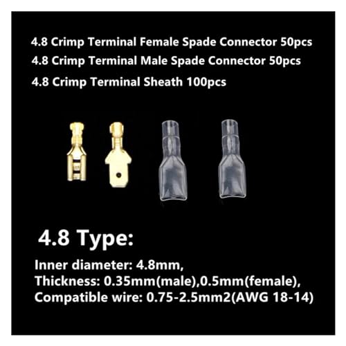 Terminales de engaste aislados de 6.3mm para un sellado seguro y libre de cortocircuitos 6