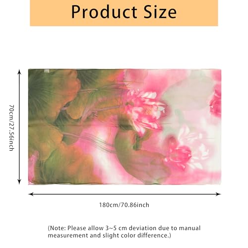 Women Lightweight Scarf Elegant Floral Pattern Sheer Scarfs Shawls Wraps for Spring Summer Season2