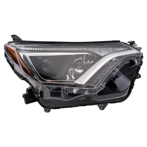 Image of TRQ Passenger Side Headlight Assembly Halogen Compatible with 2016-2018 Toyota RAV4 Japan Built TO2519189
