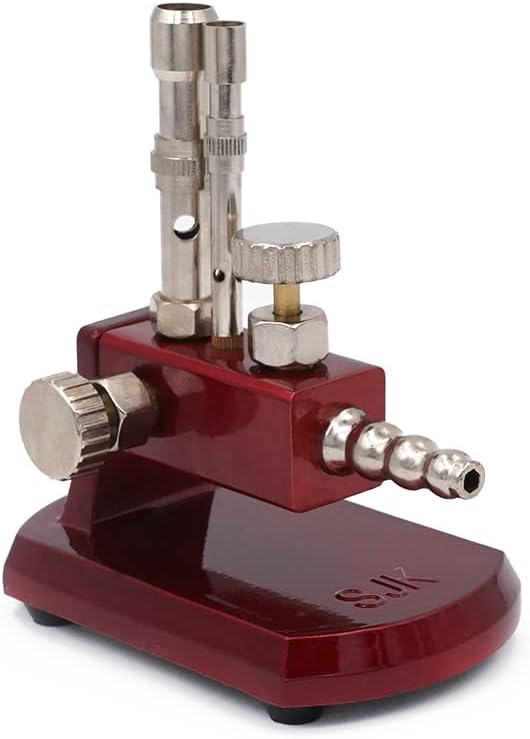 1pc Dental Double-Tube Gas Light Micro Gas Propane Light Bunsen Burner Double Tube Rotatable Dental Lab Equipment Adjustable