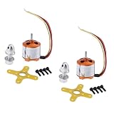 Material: metal perfeclan 2 Juegos de Motor Sin Escobillas A1510 2200KV Outrunner para Helicóptero de Avión RC