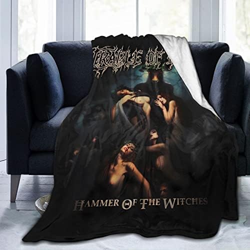Flokoo Cradle of Filth Hammer of The Witches Throw Blanket Warm Bed Blanket for Living Room Sofa Bedroom Decor 80"x60"