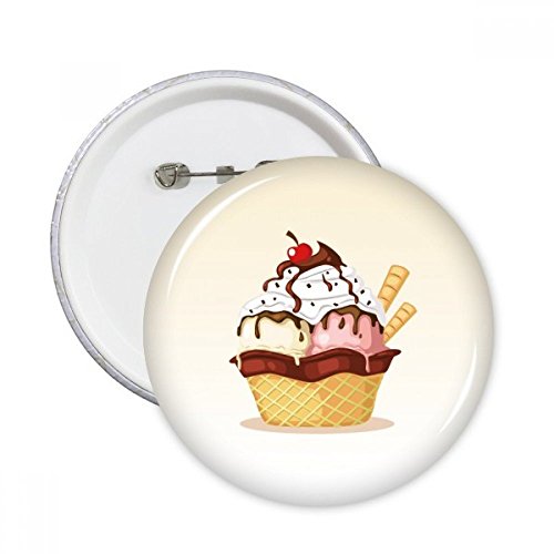 Pins badge biscuits cerise pour masquer un petit trou ou décorer un vêtement uni