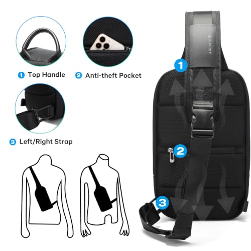 Image of BANGE Anti Theft Sling Bag, Casual Daypack Backpacks