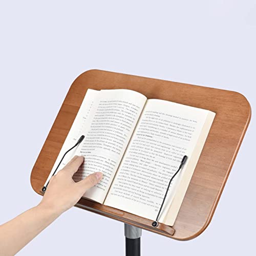 Atril de libros de madera con base sólida y acabado elegante para presentaciones 5