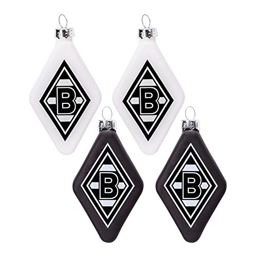 Borussia Mönchengladbach Christbaumschmuck Raute 4er Set | Offizieller Fanartikel Borussia Mönchengladbach Christbaumschmuck Raute 4er Set | Offizieller Fanartikel