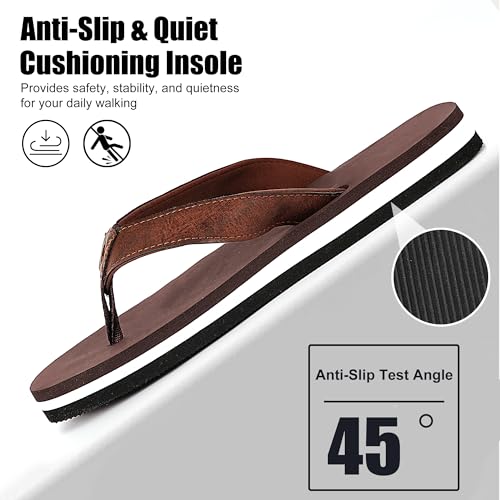 Flip-Flop for Men Sandals Casual Comfort Thong Sandals Canvas Strap Summer Outdoor Beach Slippers 8.5-124