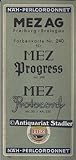  Farbenkarte Nr. 240 für MEZ Progress Art. 200. MEZ Protocord Nr. 50 / Art. 220.