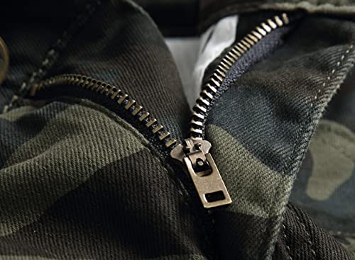 Men's Zipper Moto Biker Jeans Distressed Ripped Destroyed Denim Pants Vintage Slim Straight Fit Jean with Holes3