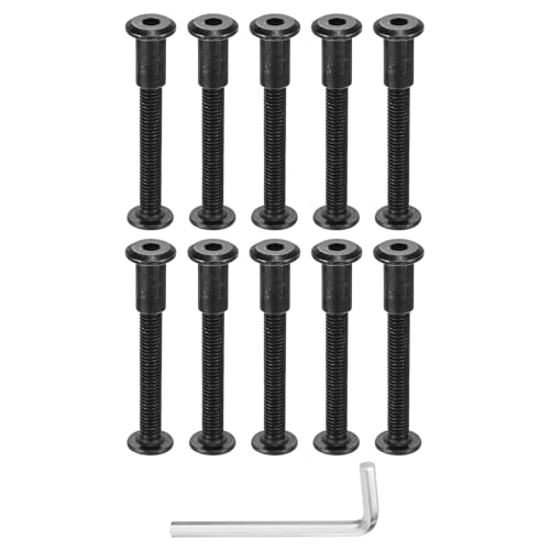 Vis hexagonales femelles et rivets mâles M6 en acier pour maroquinerie et reliure