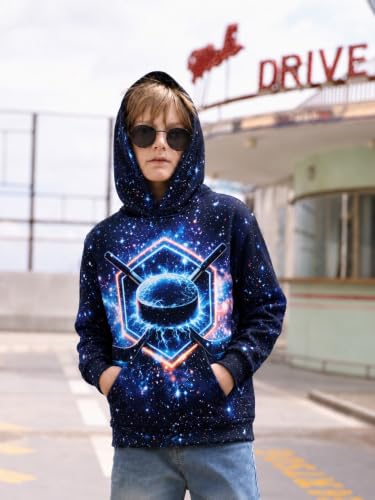 Image of Boys Girls Warm Fleece Hoodies Sweatshirt with Pockets Size 5-16 Years