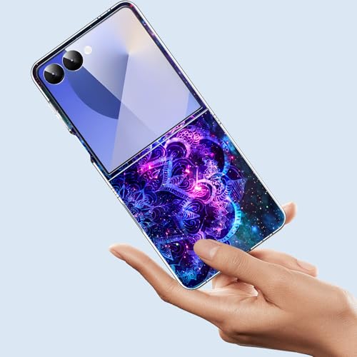 Coque Galaxy Z Flip 7 antichoc et solide violet mandala - 2