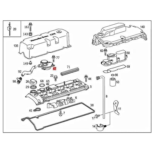 Séparateurs d'huile de ventilation 6110160134 Sprinter 2500 van